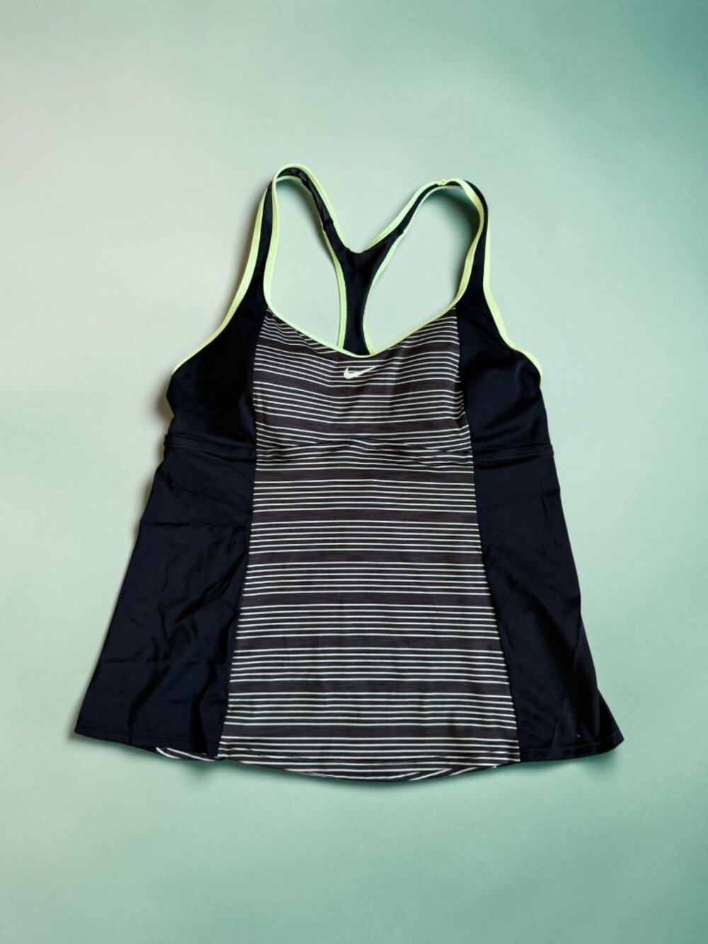 NIKE Women’s Black Patterned Racerback Active Tank Top Size XL NEW NWT